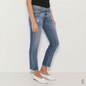 Current/elliott Unrolled Fling Boyfriend Jeans Size 23 Light Denim